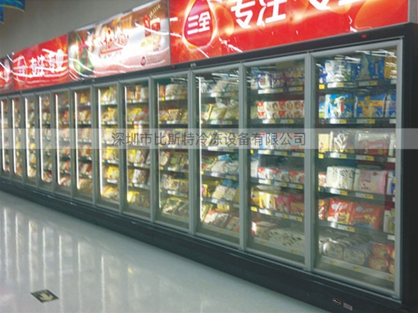 超市冷凍玻璃展示立柜